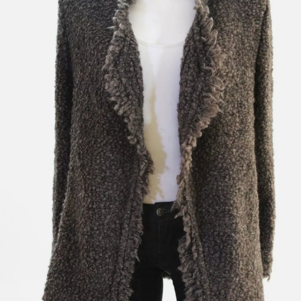 IRO Campbell Fuzzy Mohair Cardigan Sweater Coat - Picture 8 of 8